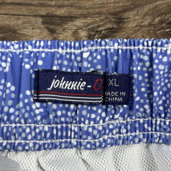 Johnnie-O Swim Trunks Shorts Mens XL Blue White Floral Drawstring Board Short - Picture 9 of 11